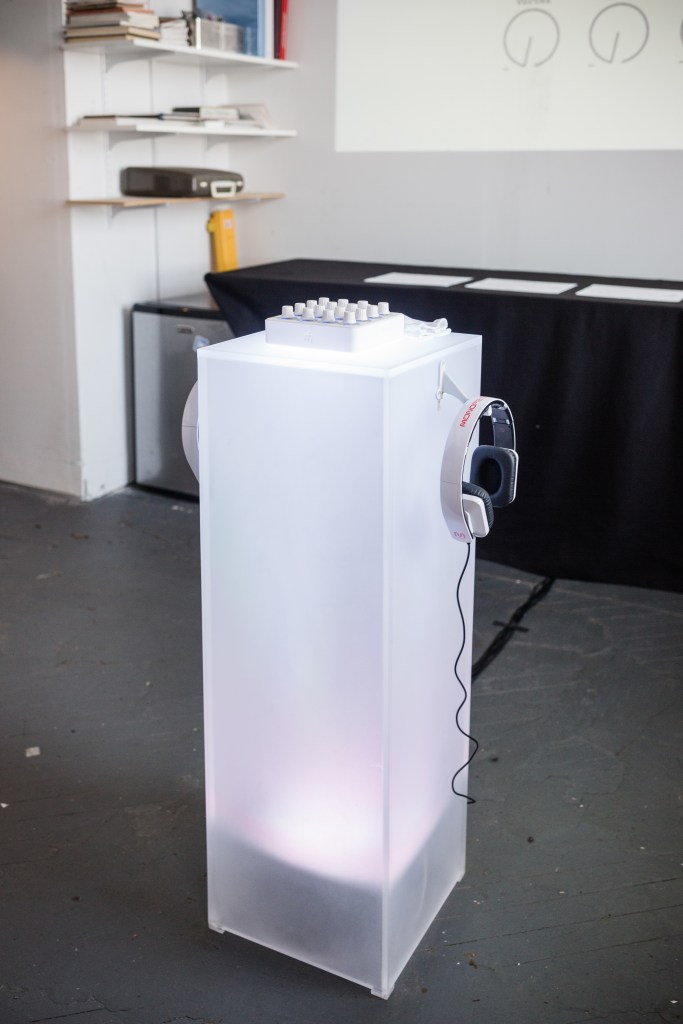 NAE Thought Music pedestal by JaNae Contag and Ryan Black